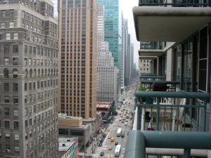 The view from the balcony of the apartment I lived in my summer in NY.